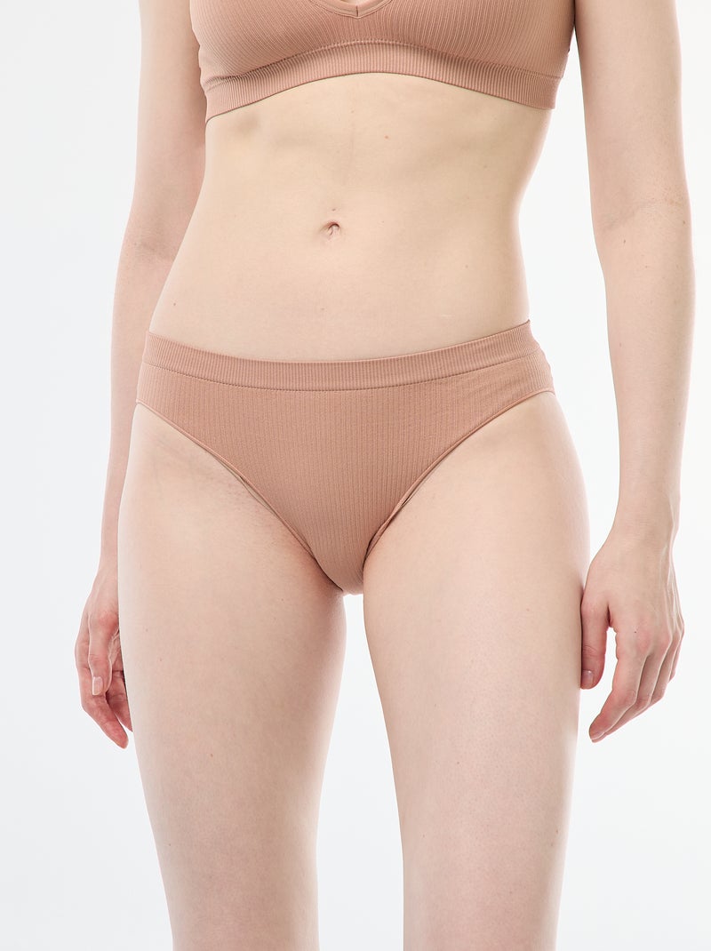 Lote de 2 cuecas para mulher lisas Rosa - Kiabi