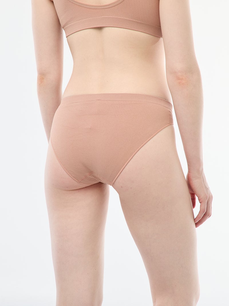 Lote de 2 cuecas para mulher lisas Rosa - Kiabi