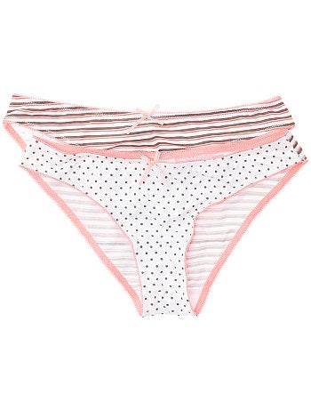 Menina 10-18 anos - Lote de 2 cuecas 'Petit Béguin' - Kiabi