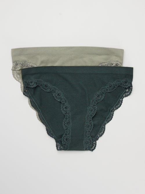 Lote de 2 cuecas sem costuras - Kiabi