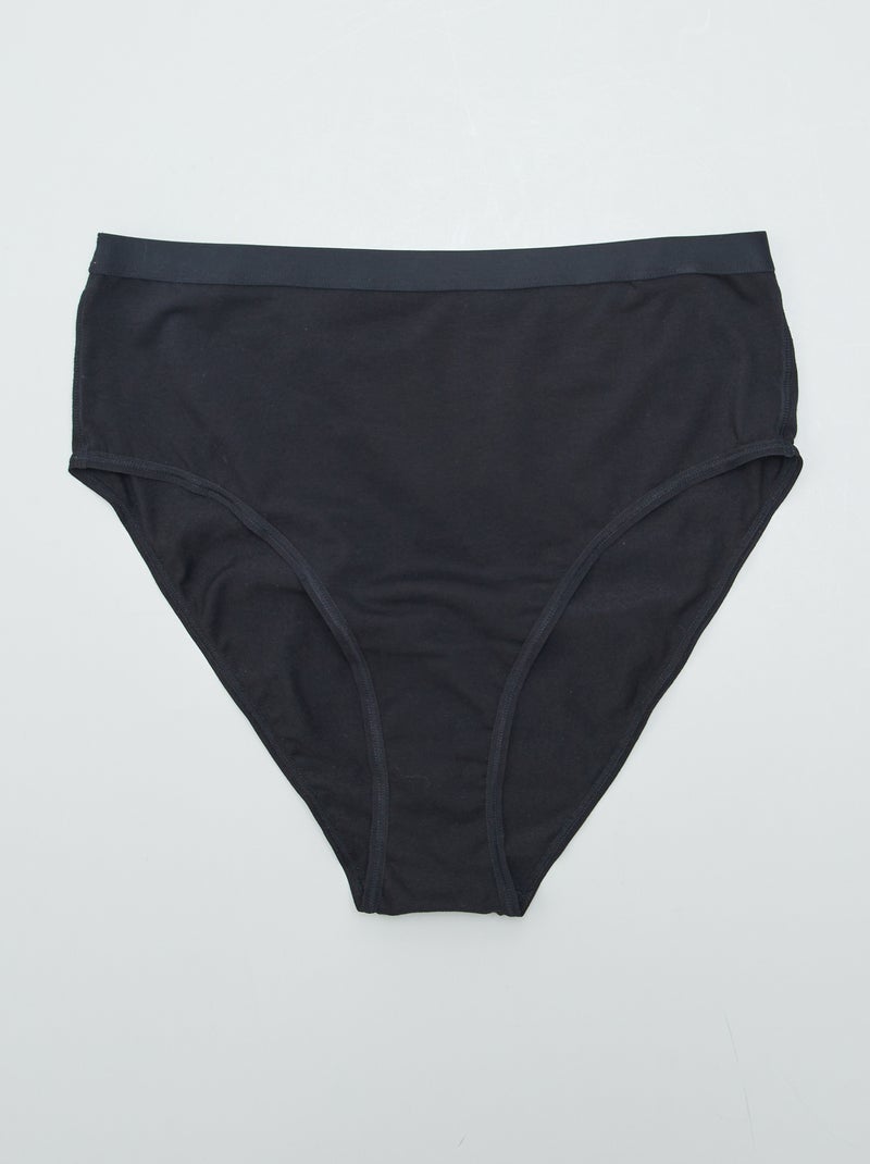 Lote de 2 cuecas subidas Preto - Kiabi