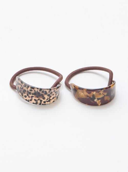 Lote de 2 elásticos com joias de fantasia - Kiabi