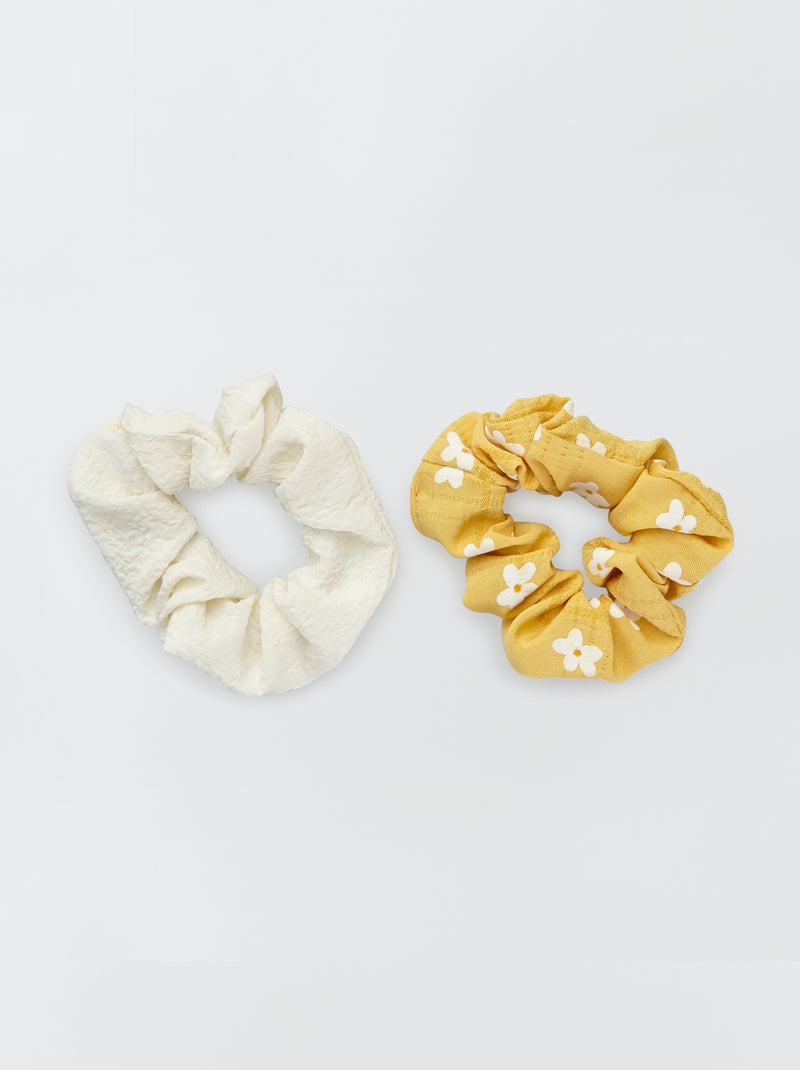 Lote de 2 elásticos de cabelo AMARELO - Kiabi