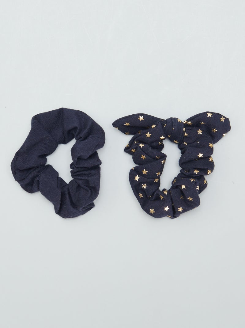 Lote de 2 elásticos de cabelo AZUL - Kiabi