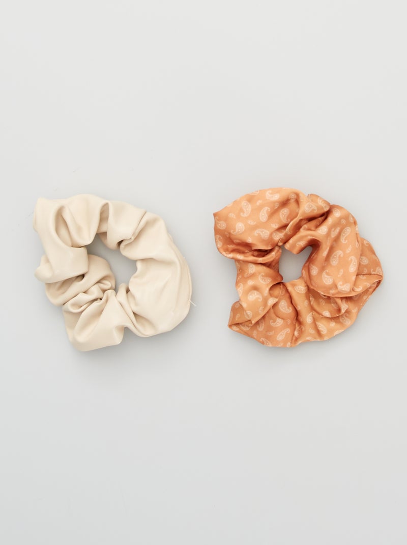 Lote de 2 elásticos de cabelo LARANJA - Kiabi