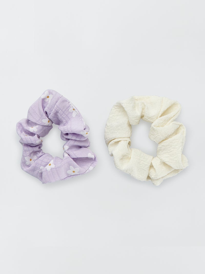 Lote de 2 elásticos de cabelo Lilás - Kiabi