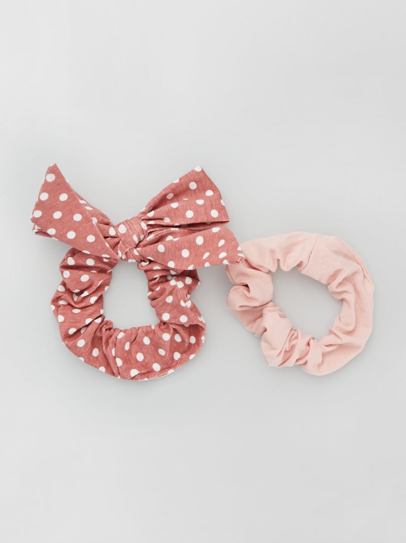 Lote de 2 elásticos de cabelo Rosa - Kiabi