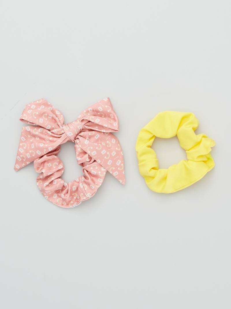 Lote de 2 elásticos de cabelo Rosa - Kiabi