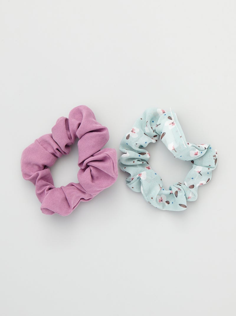 Lote de 2 elásticos de cabelo ROSA - Kiabi