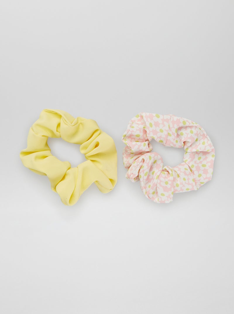 Lote de 2 elásticos de cabelo ROSA - Kiabi