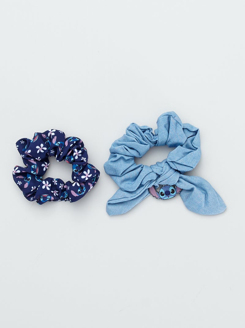 Lote de 2 elásticos de cabelo 'Stitch' Azul - Kiabi
