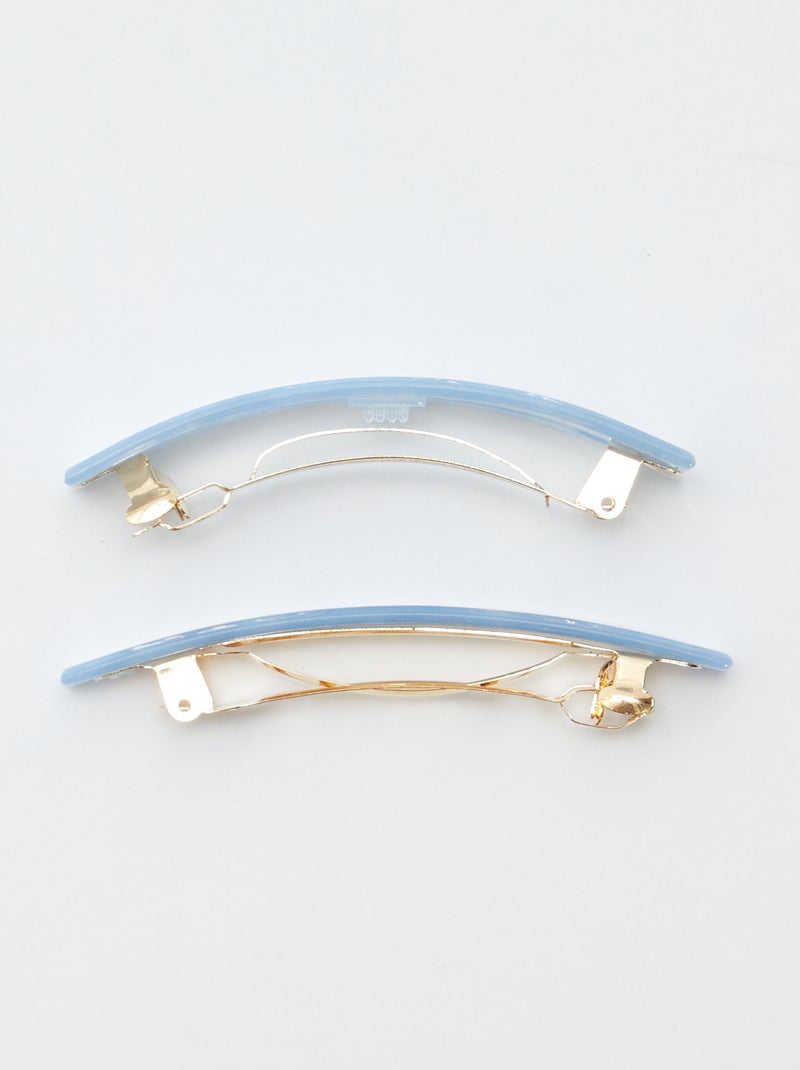 Lote de 2 ganchos com efeito marmoreado AZUL - Kiabi