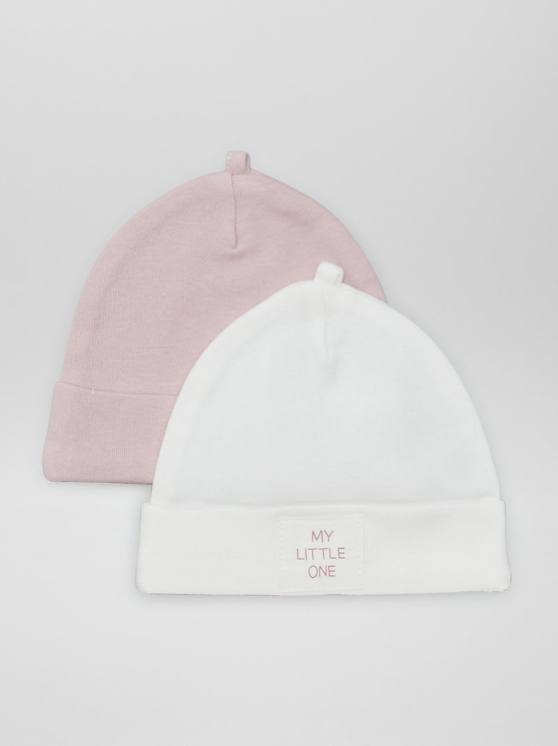 Lote de 2 gorros com estampa BRANCO - Kiabi