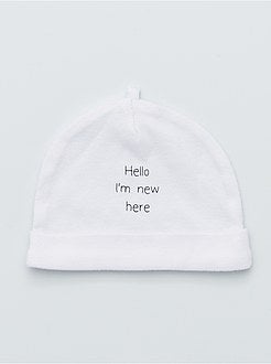 Lote de 2 gorros de algodão biológico - Kiabi