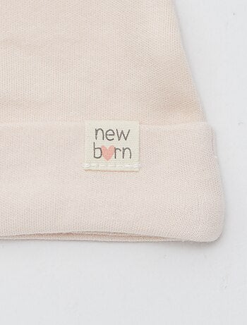 Lote de 2 gorros para recém-nascido
