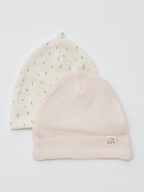 Lote de 2 gorros para recém-nascido - Kiabi