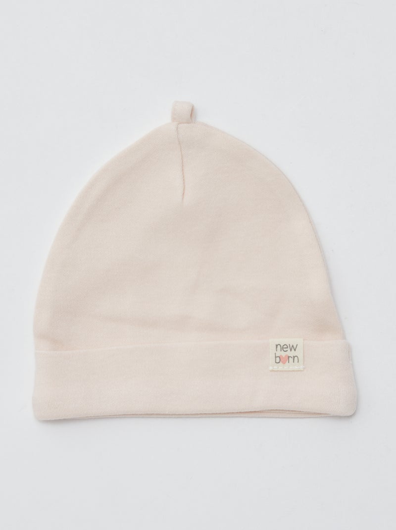 Lote de 2 gorros para recém-nascido BEGE - Kiabi