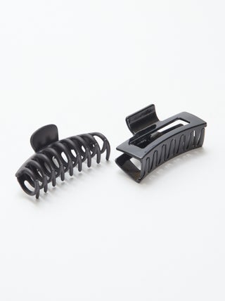 Lote de 2 grandes molas para o cabelo
