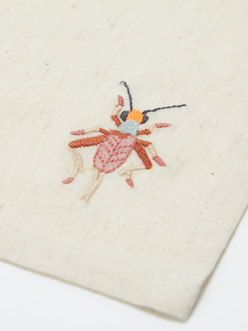 Lote de 2 guardanapos bordados (40x40 cm) - Kiabi Home BEGE - Kiabi