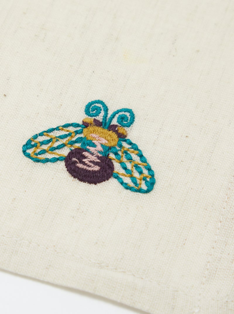 Lote de 2 guardanapos bordados (40x40 cm) - Kiabi Home BEGE - Kiabi