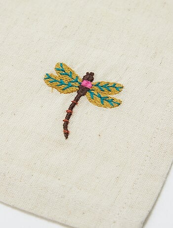 Lote de 2 guardanapos bordados (40x40 cm) - Kiabi Home