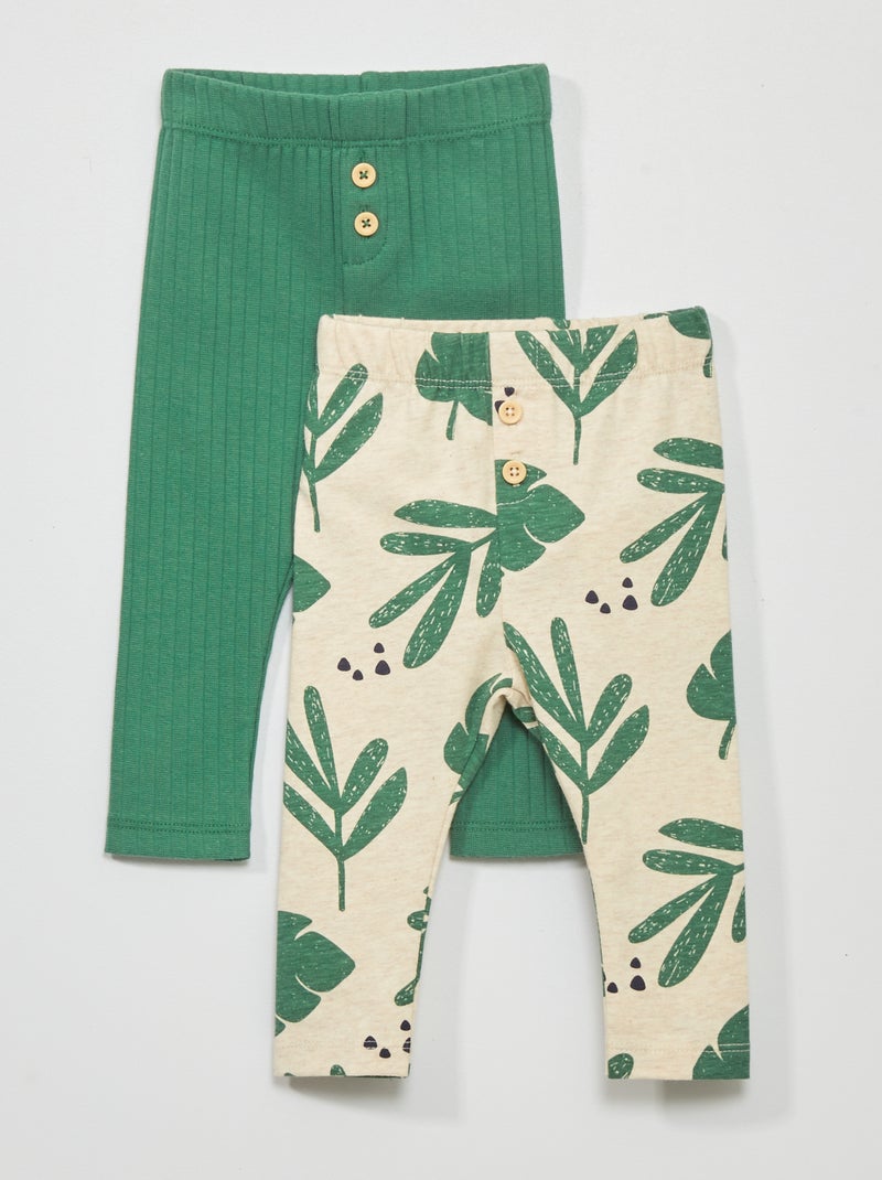 Lote de 2 leggings BEGE - Kiabi
