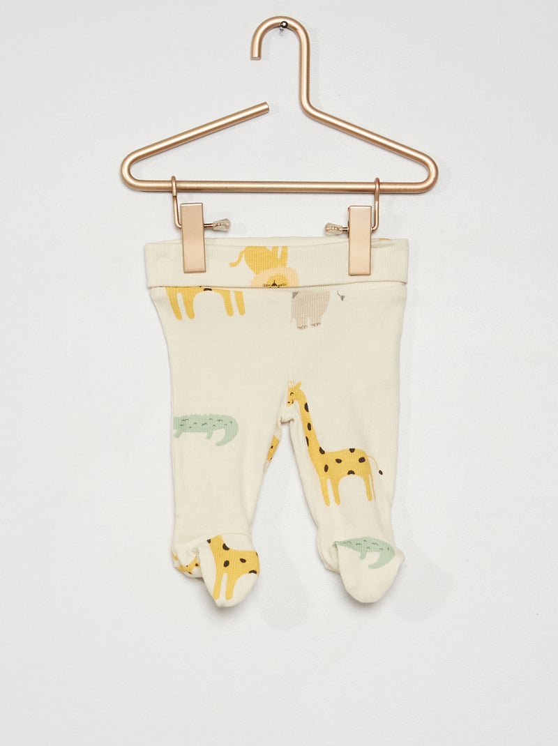 Lote de 2 leggings BRANCO - Kiabi