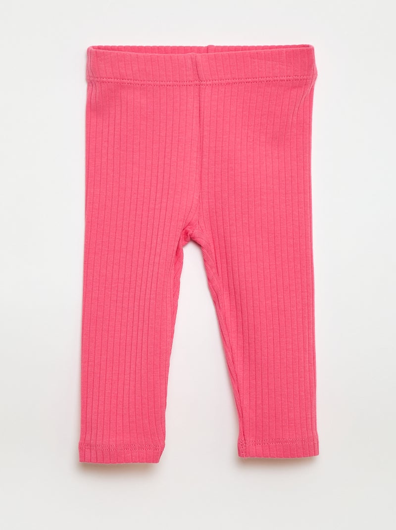 Lote de 2 leggings canelados Branco - Kiabi