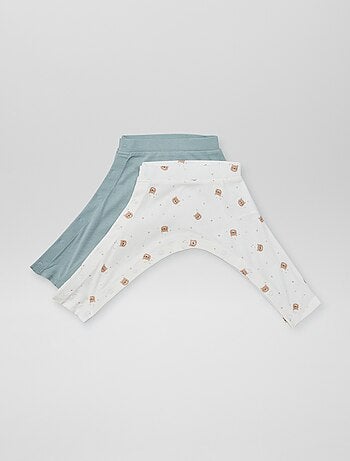 Lote de 2 leggings com molas de pressão - coleção fácil de vestir