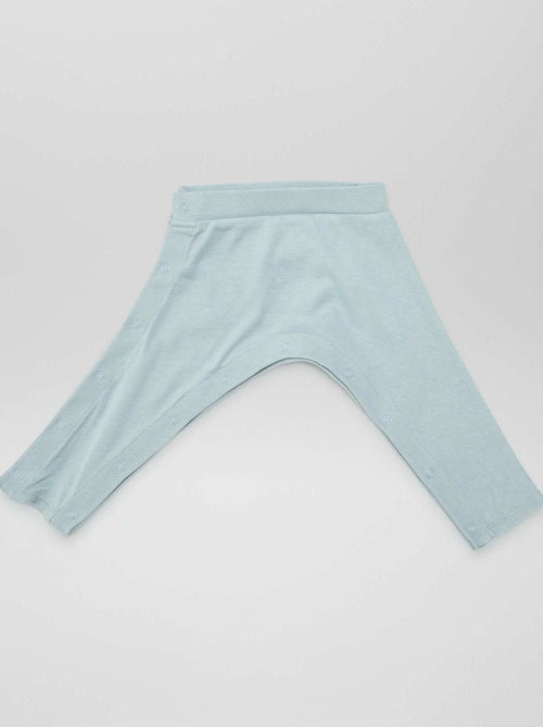 Lote de 2 leggings com molas de pressão - coleção fácil de vestir - Kiabi