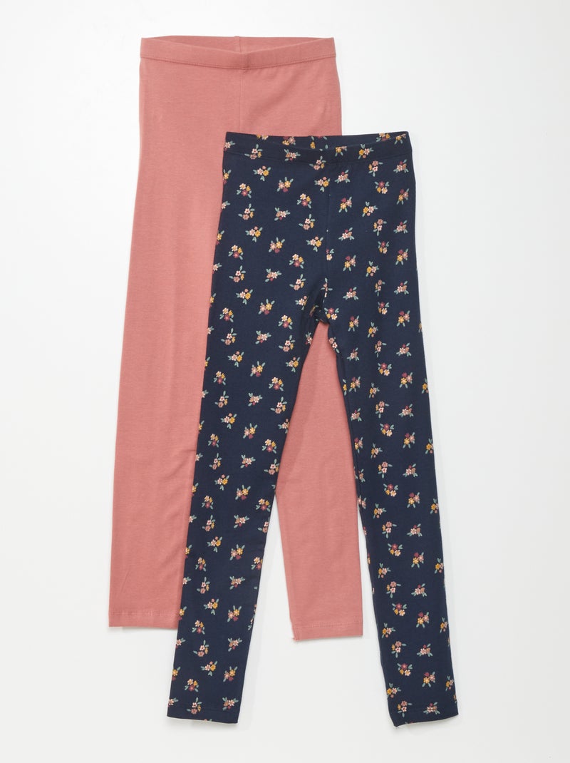 Lote de 2 leggings compridas AZUL - Kiabi