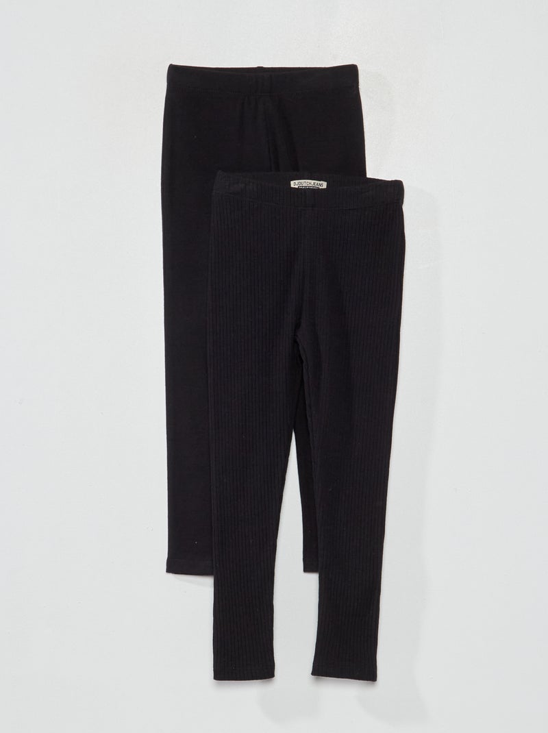 Lote de 2 leggings compridas PRETO - Kiabi