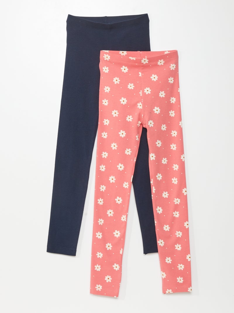 Lote de 2 leggings compridas ROSA - Kiabi
