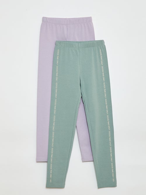 Lote de 2 Leggings Compridos - Kiabi