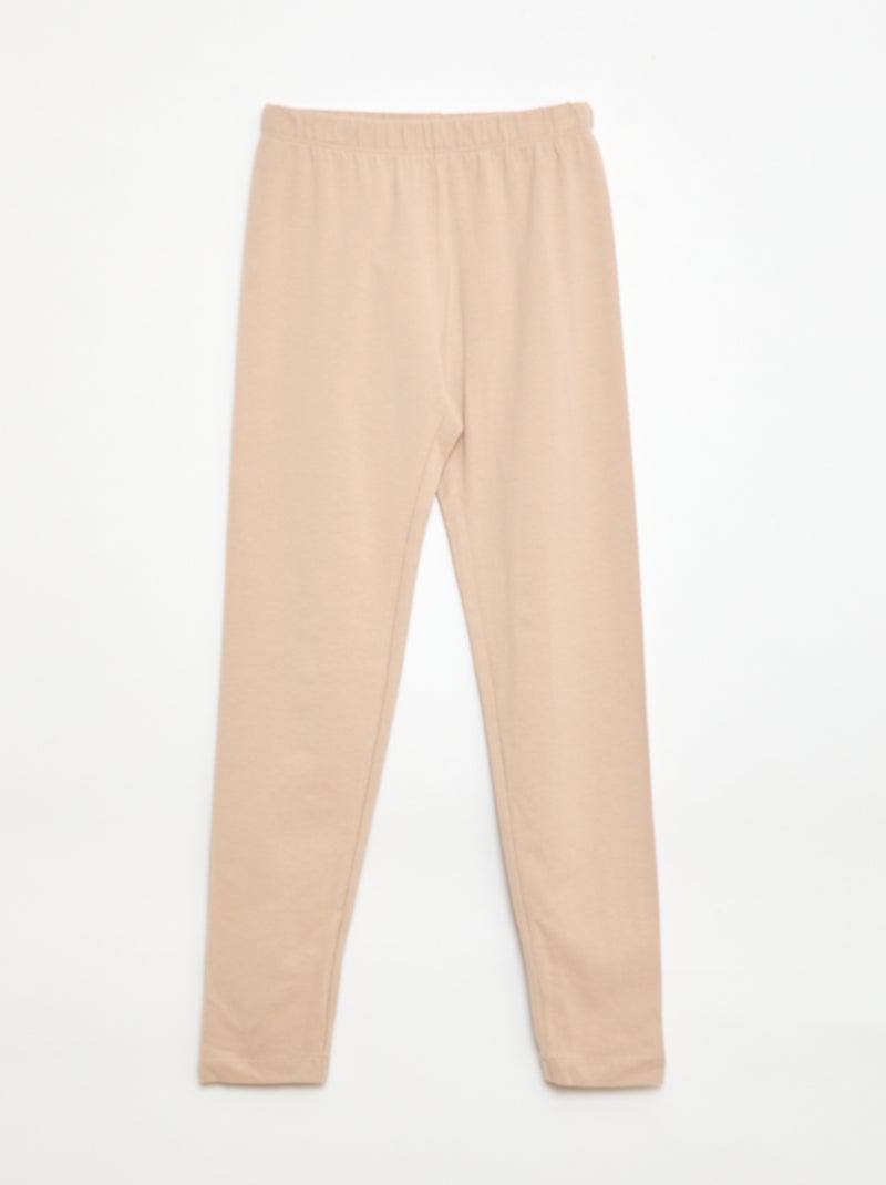 Lote de 2 Leggings Compridos Bege - Kiabi