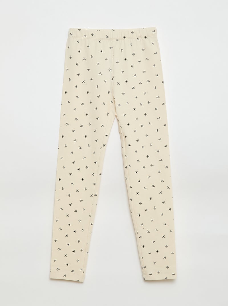 Lote de 2 Leggings Compridos Bege - Kiabi