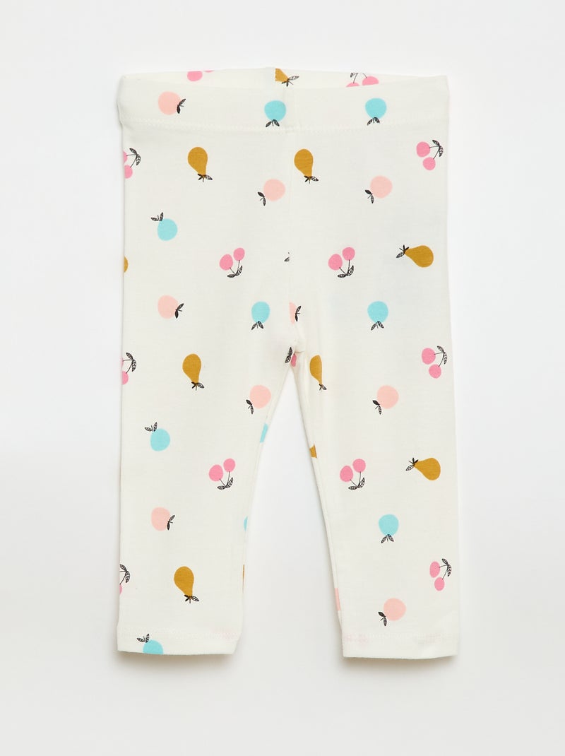 Lote de 2 leggings compridos Branco - Kiabi