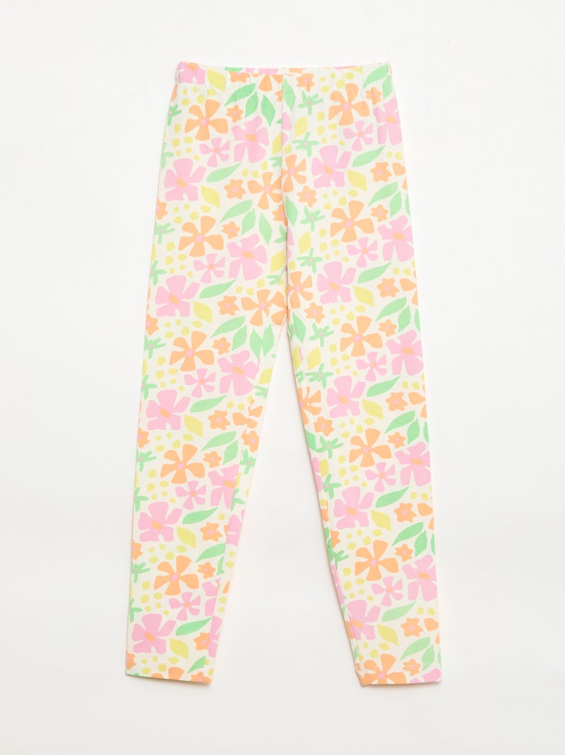 Lote de 2 Leggings Compridos Laranja - Kiabi