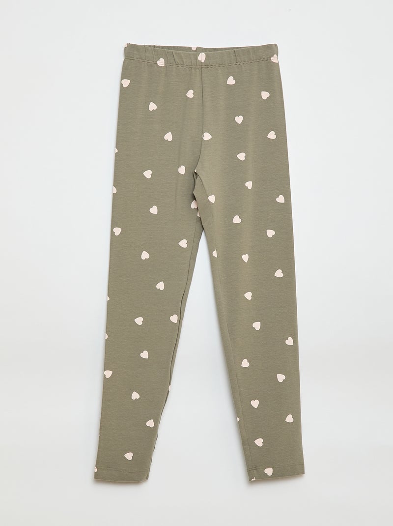 Lote de 2 Leggings Compridos Verde - Kiabi