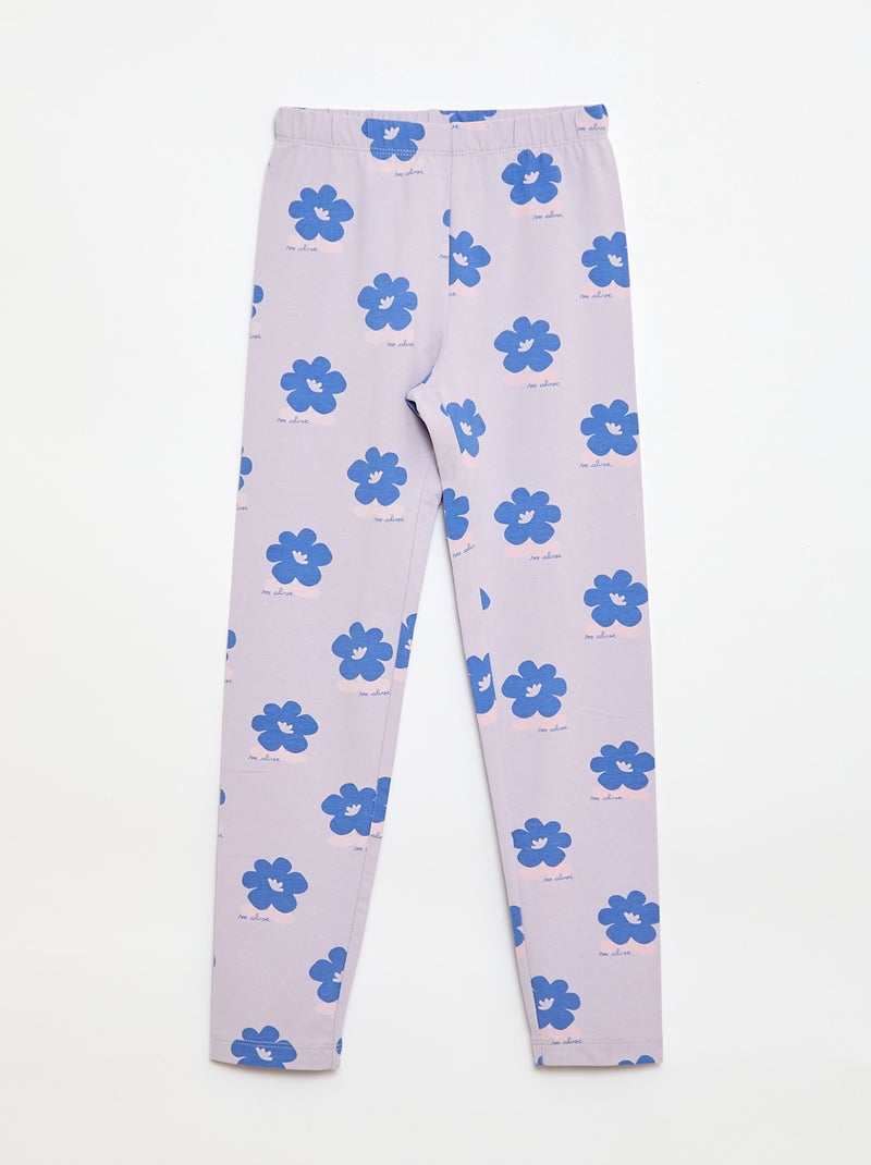 Lote de 2 Leggings Compridos Violeta - Kiabi
