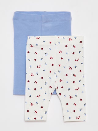 Lote de 2 leggings curtas