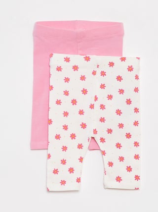 Lote de 2 leggings curtas