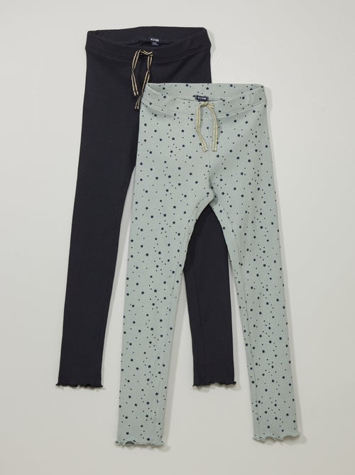 Lote de 2 leggings elásticas - Kiabi