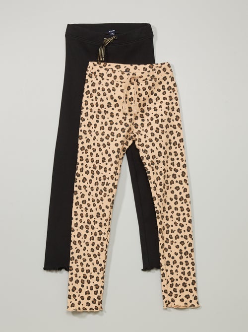 Lote de 2 leggings elásticas - Kiabi