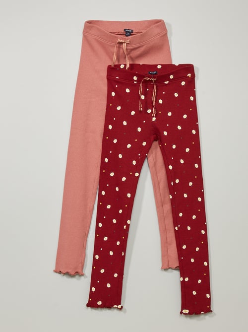 Lote de 2 leggings elásticas - Kiabi