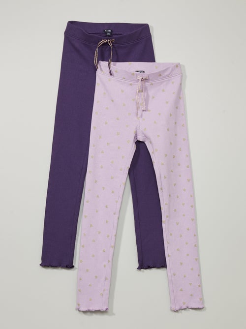 Lote de 2 leggings elásticas - Kiabi