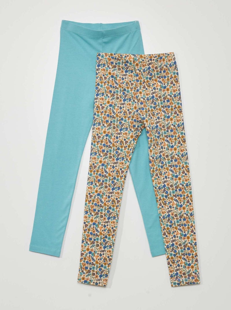 Lote de 2 leggings em jersey - 2 peças BRANCO - Kiabi