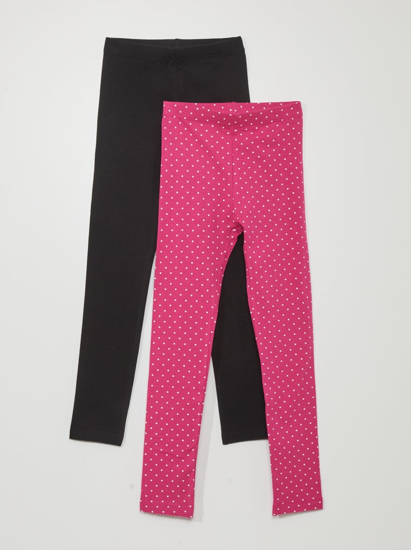 Lote de 2 leggings em jersey - 2 peças ROSA - Kiabi