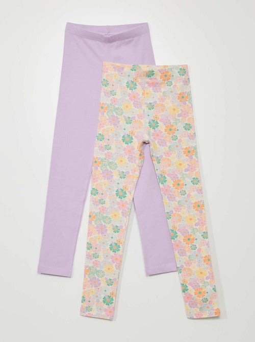 Lote de 2 leggings em jersey - 2 peças - Kiabi