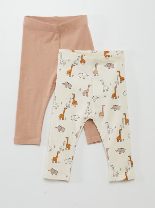 Lote de 2 leggings em jersey - Kiabi